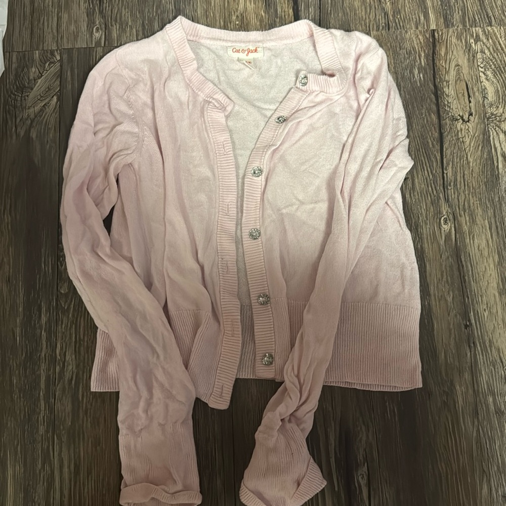 Cat and Jack lightweight pink cardigan- 7/8